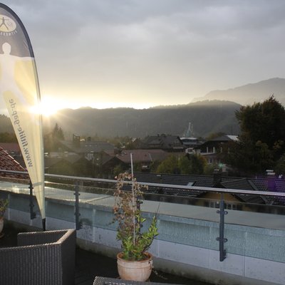 Terrasse im Fit-Life Fitnessstudio Garmisch-Partenkirchen