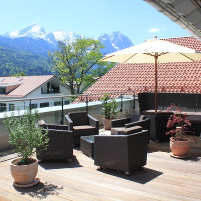 Terrasse im Fit-Life Fitnessstudio Garmisch-Partenkirchen